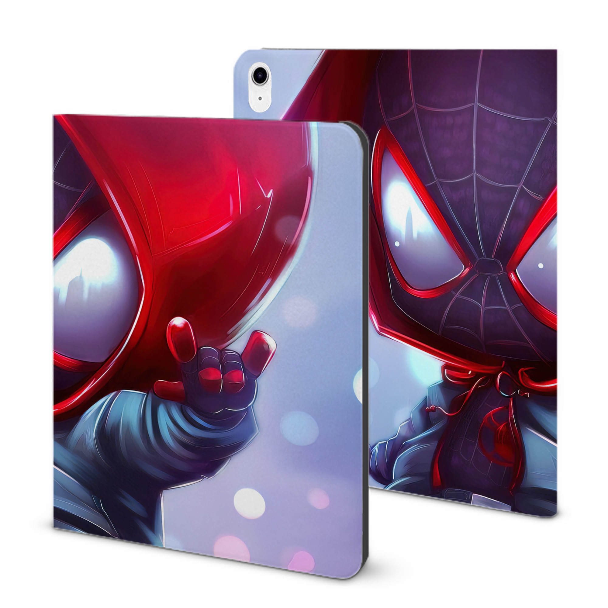 （画像用） Spider Man スパイダーマン IPad ケース ブック型 PUレザー TPU 耐衝撃 軽量 薄型 ペン収納なし 全面保護 IPad 各モデル対応